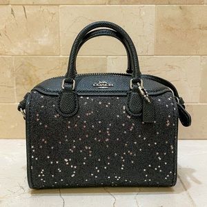 Coach mini sparkle black bag!